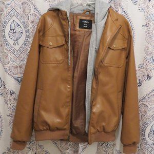 Leather Bomber Jacket - S